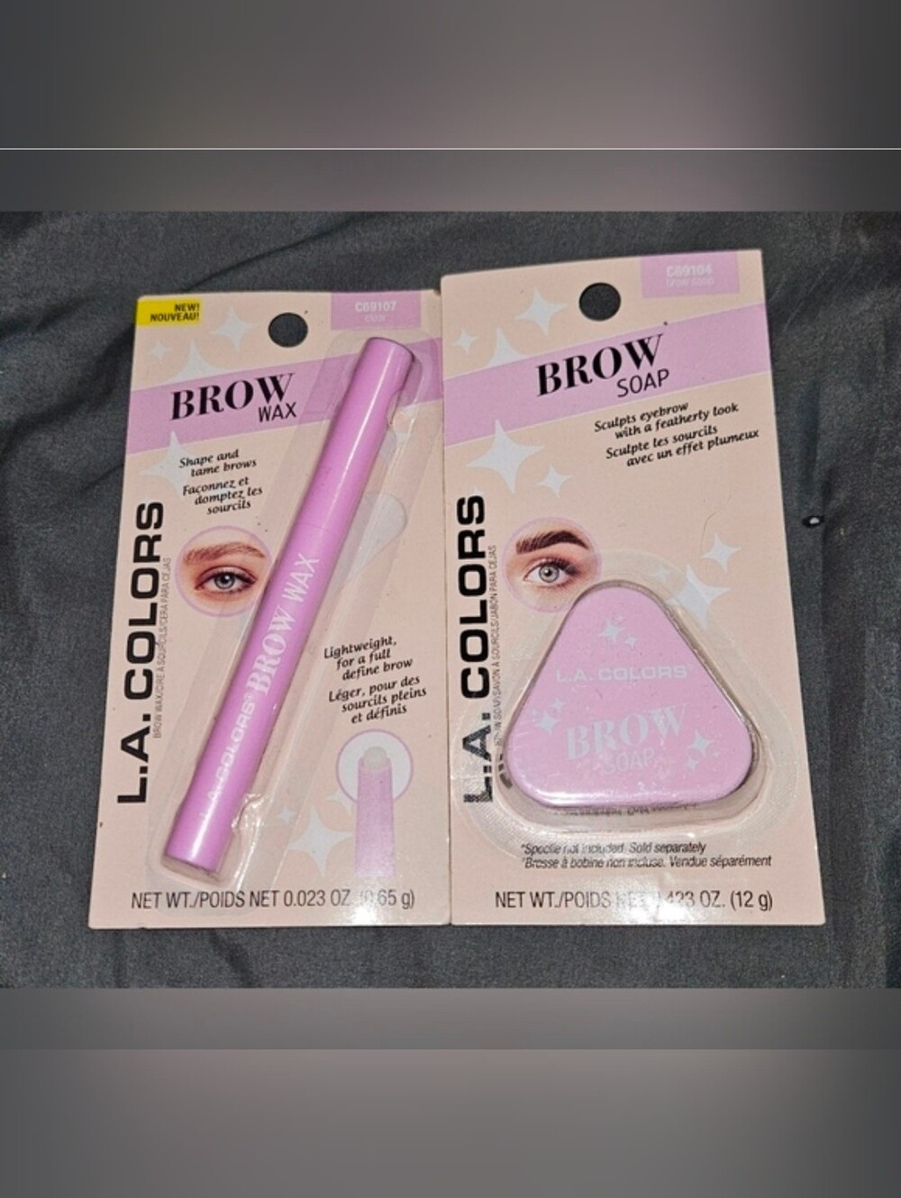 L.A. Colors Brow Wax & Soap Set in Clear BNIB